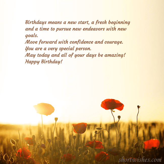 E-card with a field of poppies drowning in the sun