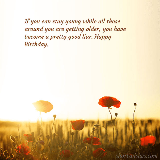 E-card with a field of poppies drowning in the sun