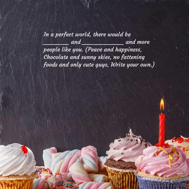 Birthday ecard with cupcakes and a candle