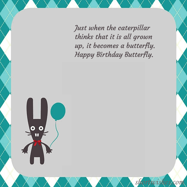 Birthday ecard with a bunny