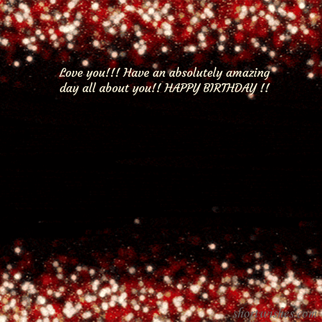 Animated flashing black-red postcard