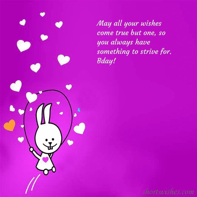 Greeting ecard with a funny bunny