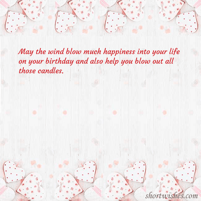 Postcard with white hearts
