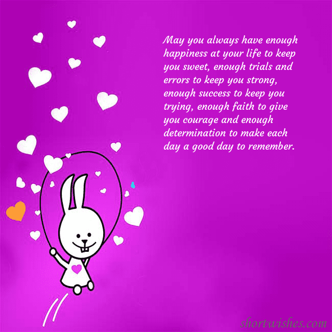 Greeting ecard with a funny bunny