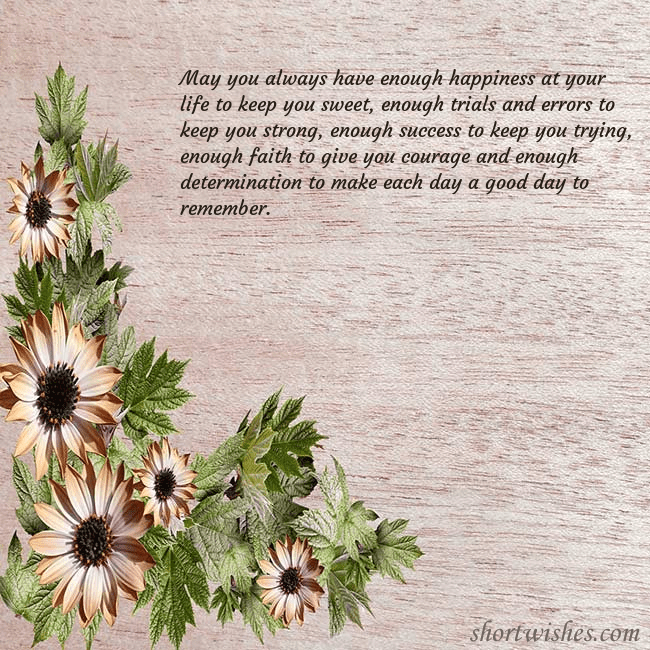 Postcard with brown flowers