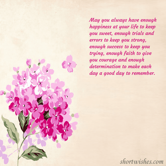 Postcard with a purple hydrangea