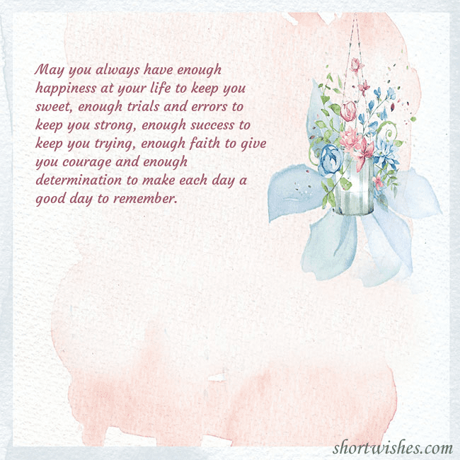 Ecard with watercolor painted flowers