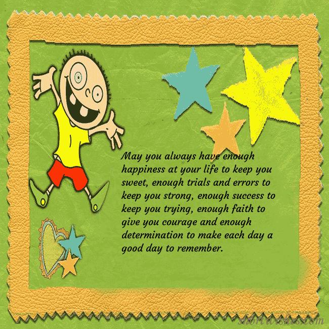 A fun card with clippings and a funny boy
