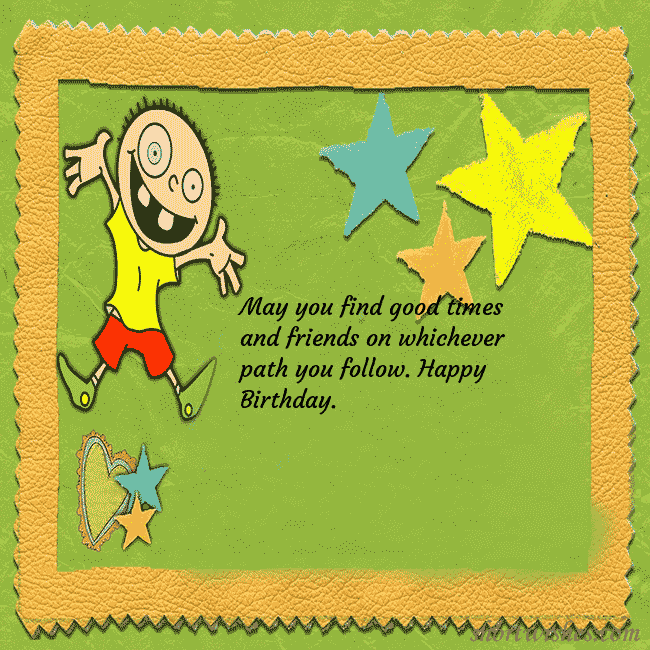 A fun card with clippings and a funny boy