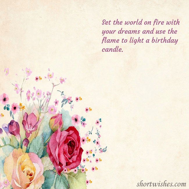 E-card with watercolor painted roses