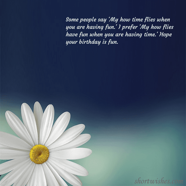 Postcard with a large daisy