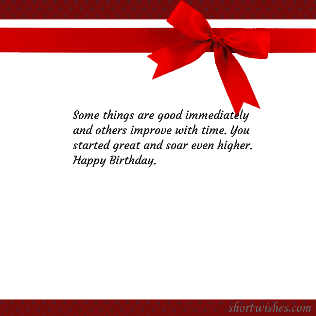 Greeting ecard with red ribbon