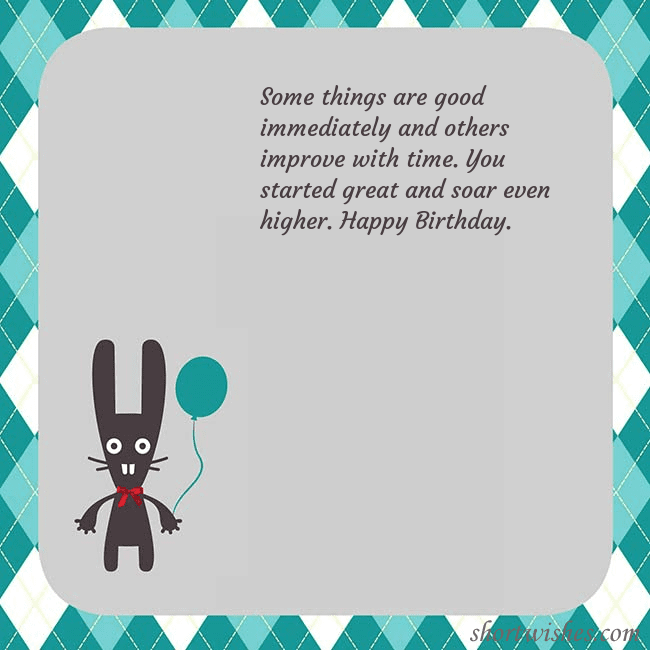 Birthday ecard with a bunny