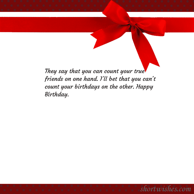 Greeting ecard with red ribbon