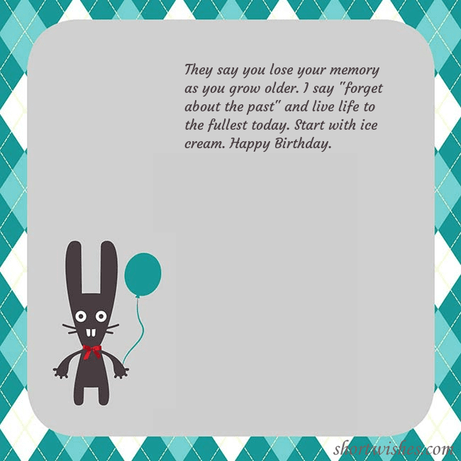 Birthday ecard with a bunny