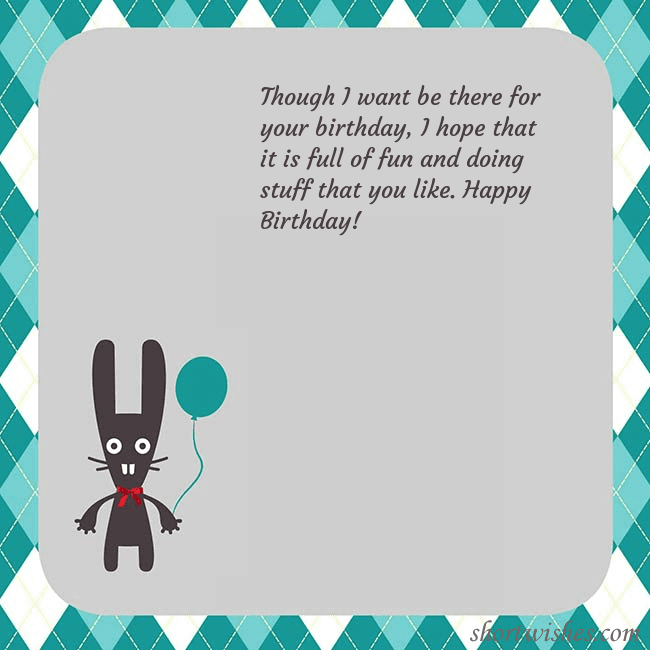 Birthday ecard with a bunny