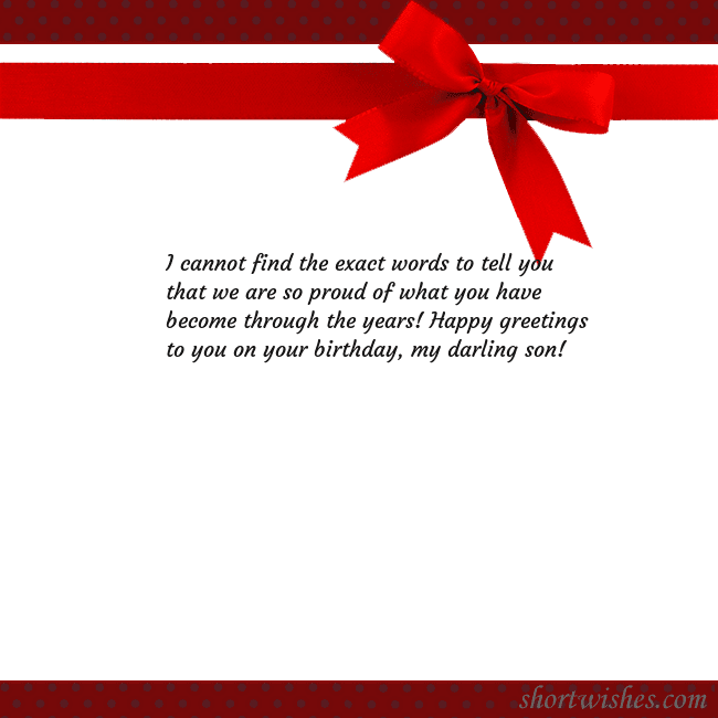 Greeting ecard with red ribbon