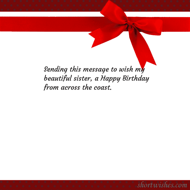 Greeting ecard with red ribbon