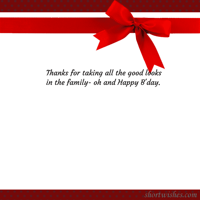 Greeting ecard with red ribbon