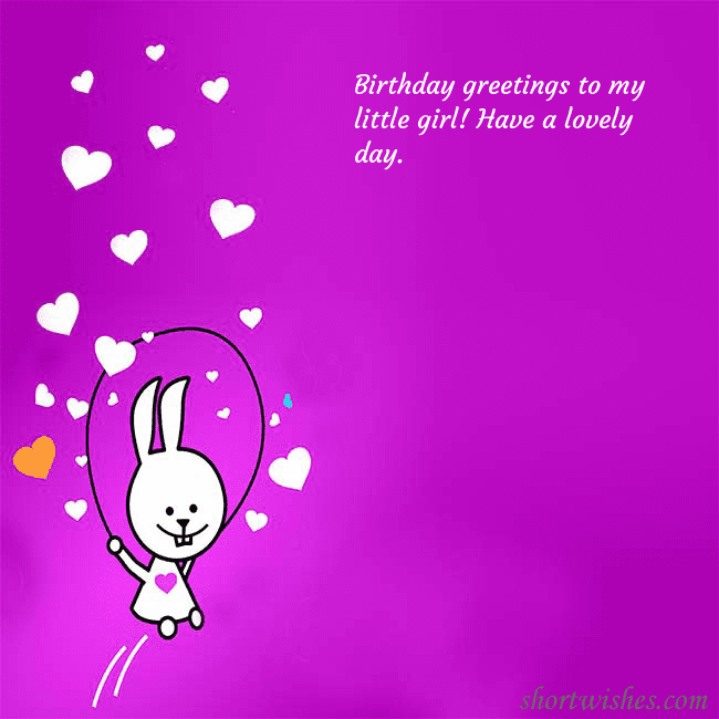 Greeting ecard with a funny bunny