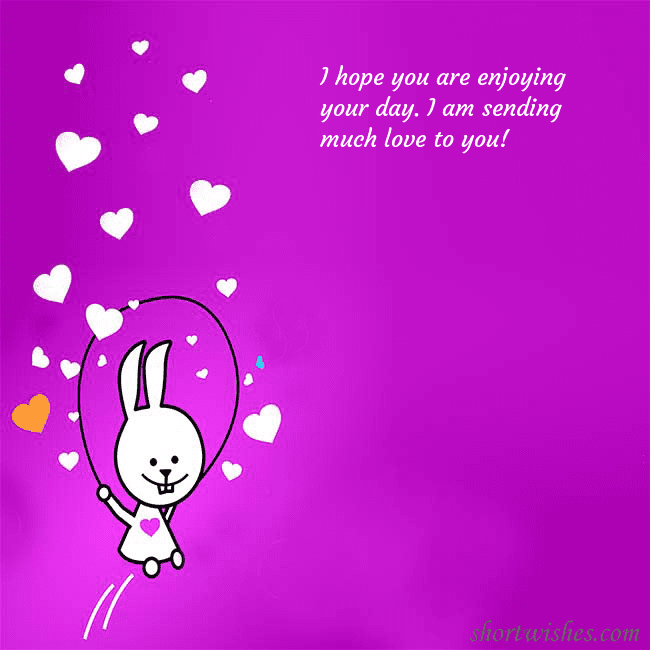 Greeting ecard with a funny bunny