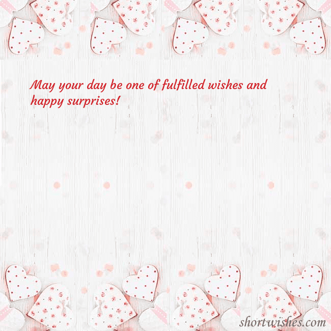 Postcard with white hearts