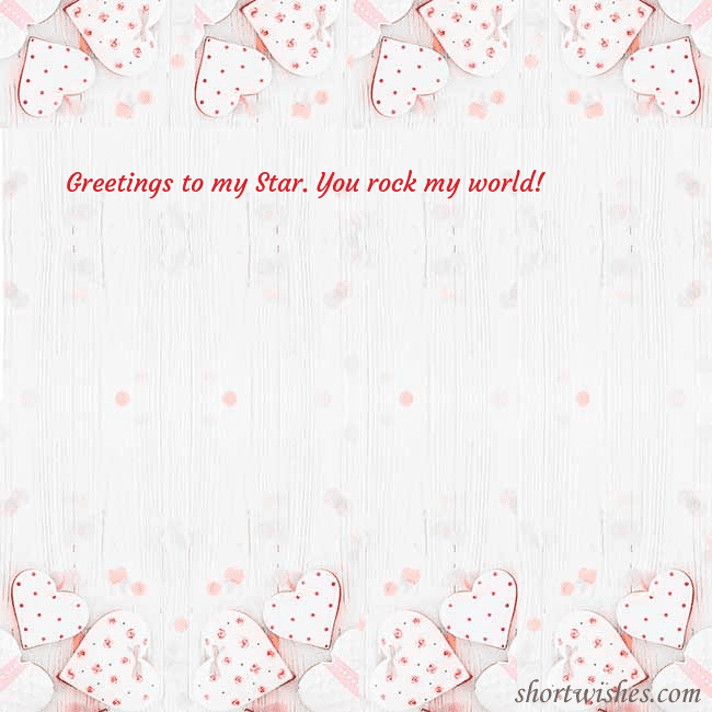 Postcard with white hearts