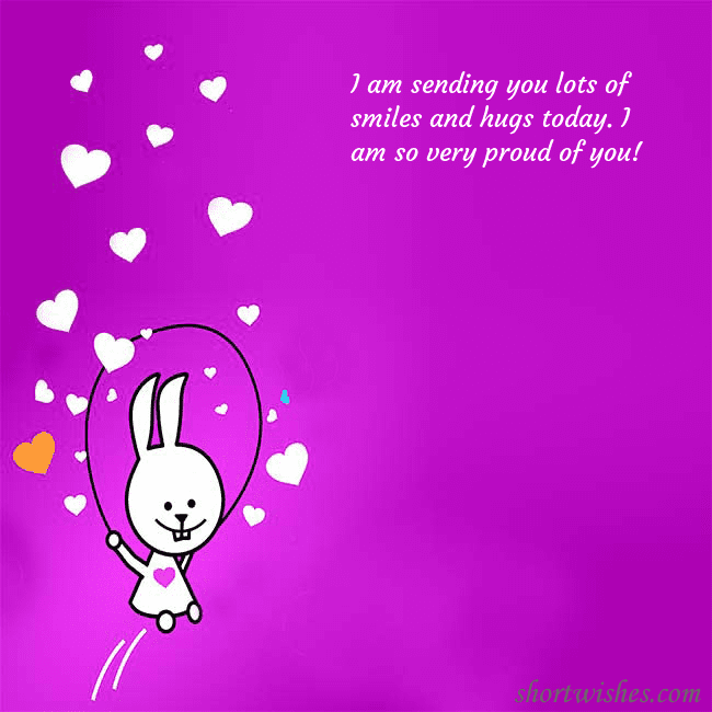 Greeting ecard with a funny bunny