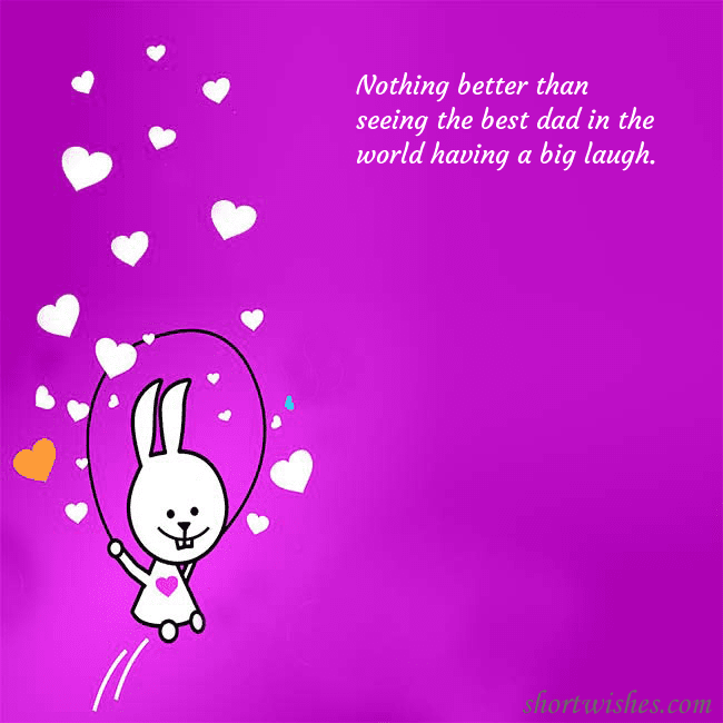 Greeting ecard with a funny bunny