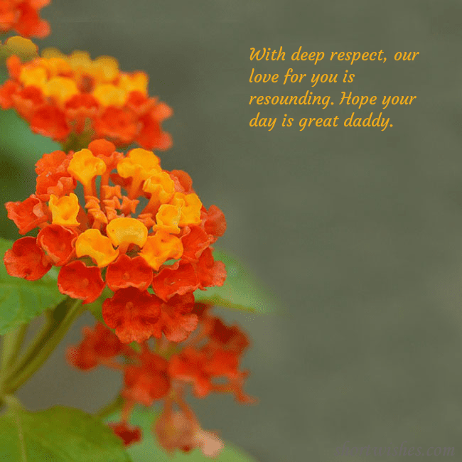 E-card with orange flowers