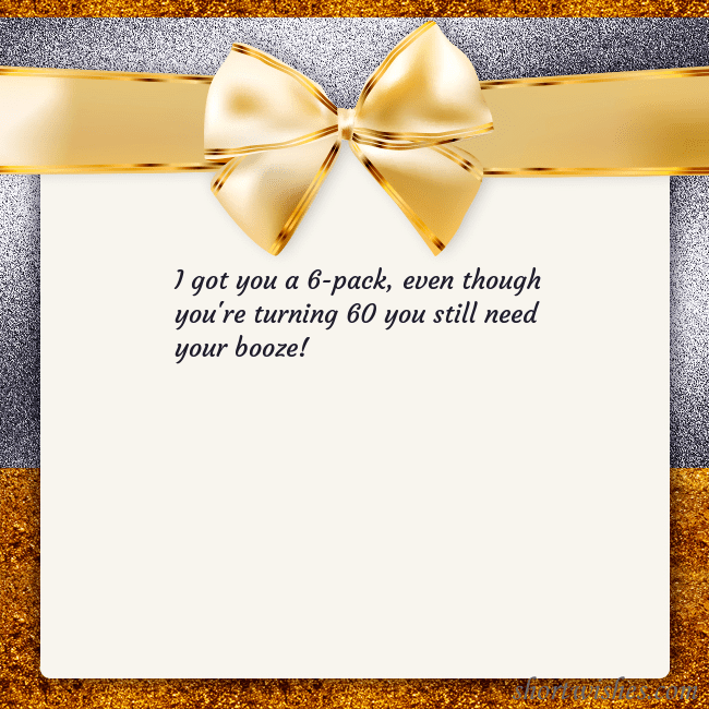 E-card with a gold shimmering ribbon