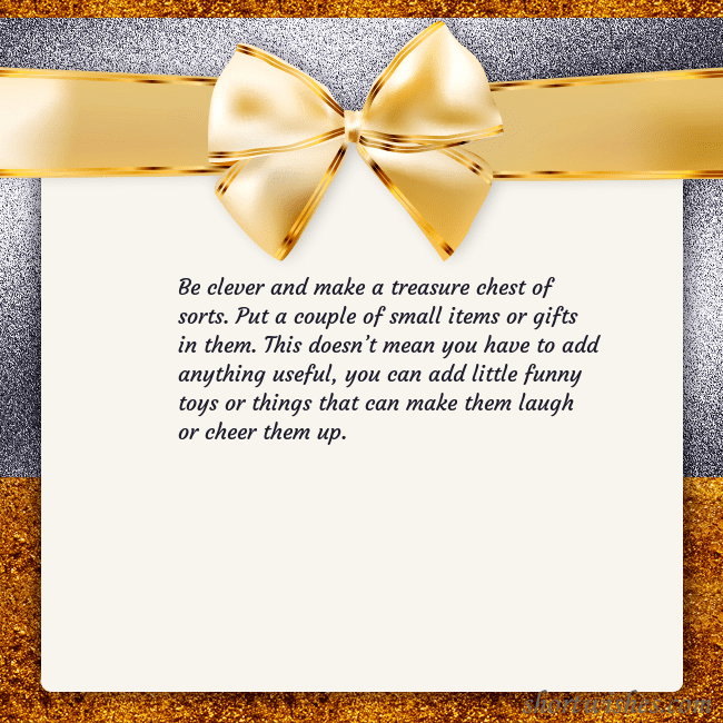 E-card with a gold shimmering ribbon