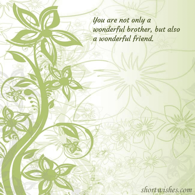 E-card with green painted flowers