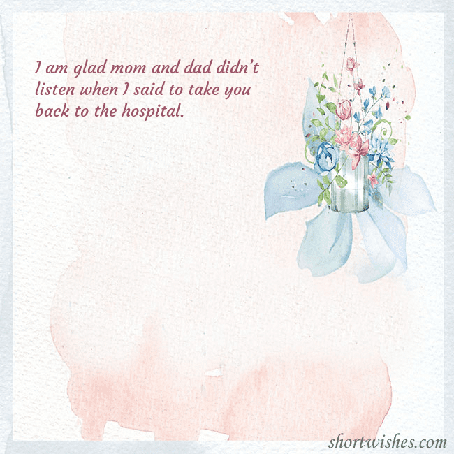 Ecard with watercolor painted flowers