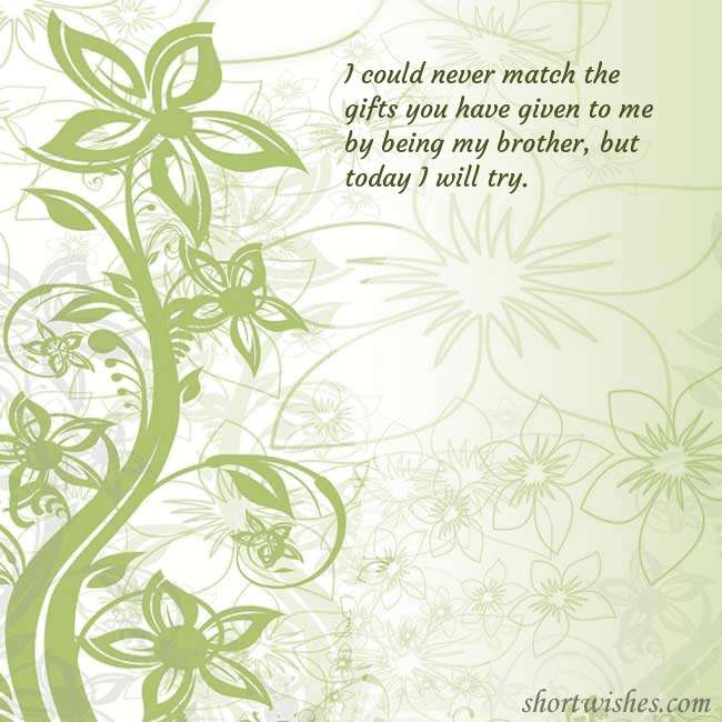 E-card with green painted flowers