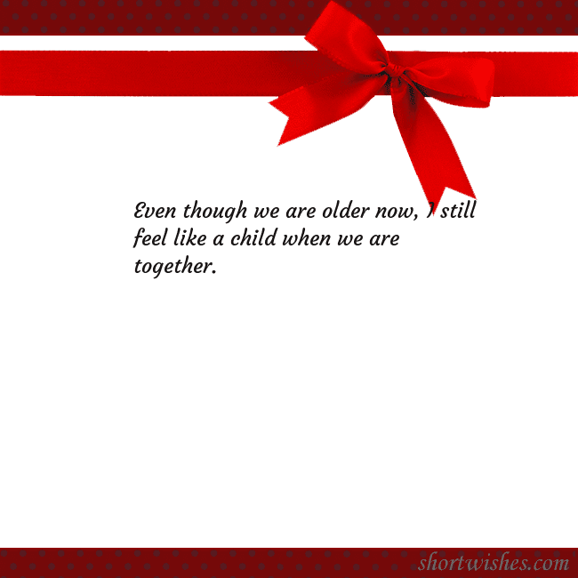 Greeting ecard with red ribbon
