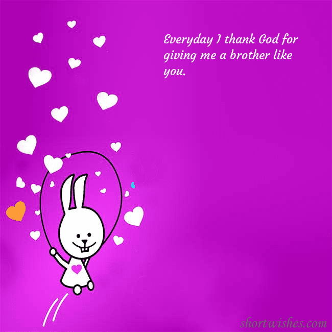 Greeting ecard with a funny bunny