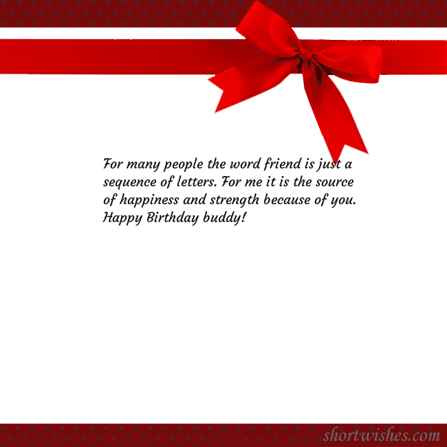 Greeting ecard with red ribbon