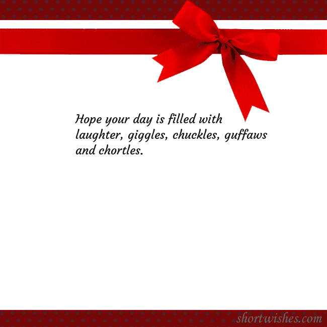 Greeting ecard with red ribbon