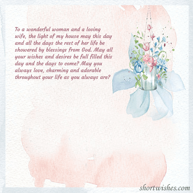 Ecard with watercolor painted flowers