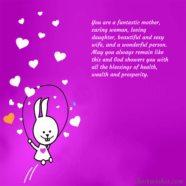 Greeting ecard with a funny bunny