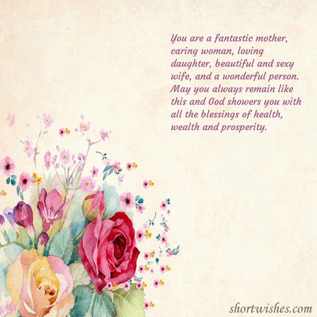 E-card with watercolor painted roses
