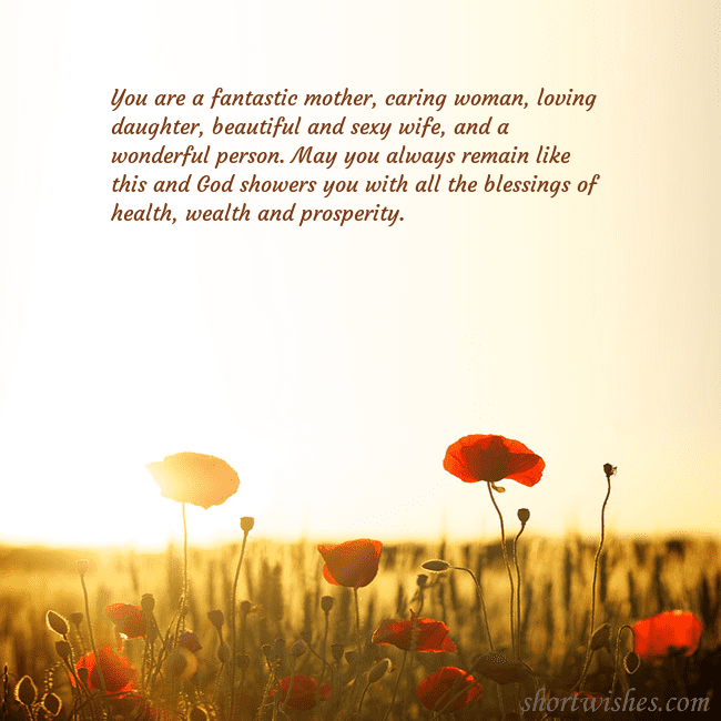 E-card with a field of poppies drowning in the sun