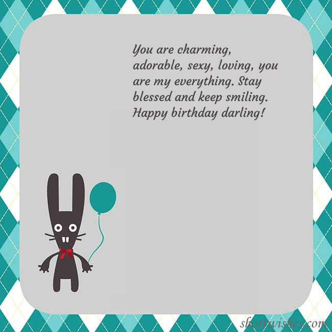 Birthday ecard with a bunny