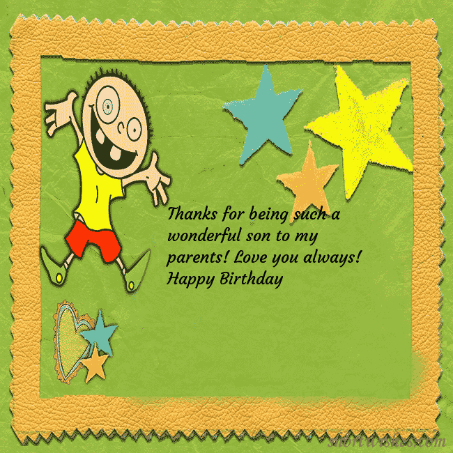 A fun card with clippings and a funny boy