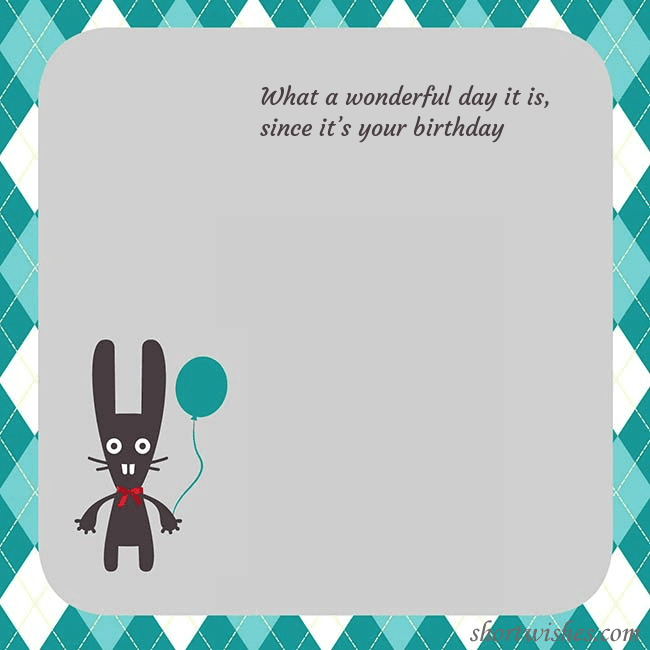 Birthday ecard with a bunny