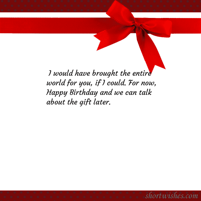 Greeting ecard with red ribbon