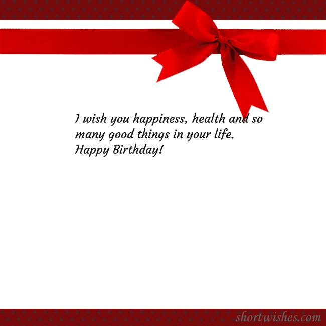 Greeting ecard with red ribbon