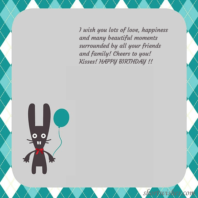 Birthday ecard with a bunny