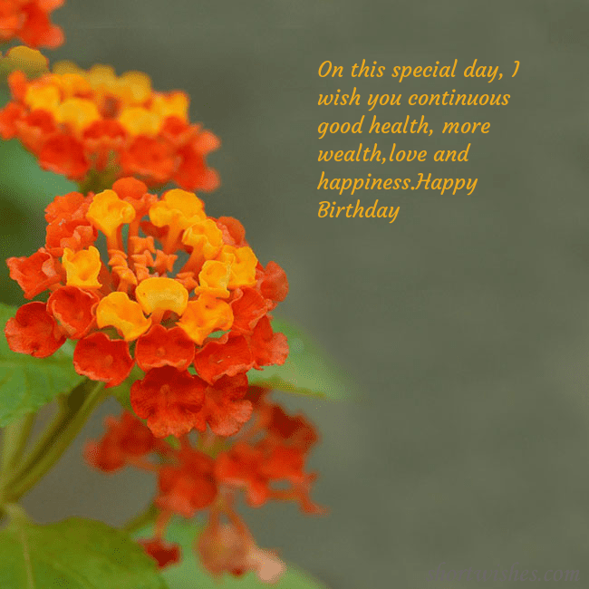 E-card with orange flowers